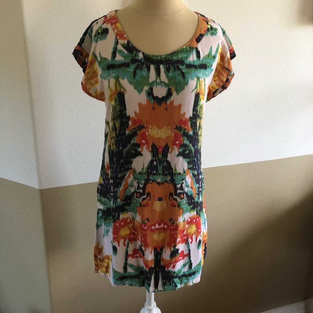 Fun Printed Tunic Dress From Urban Outfitters XS
